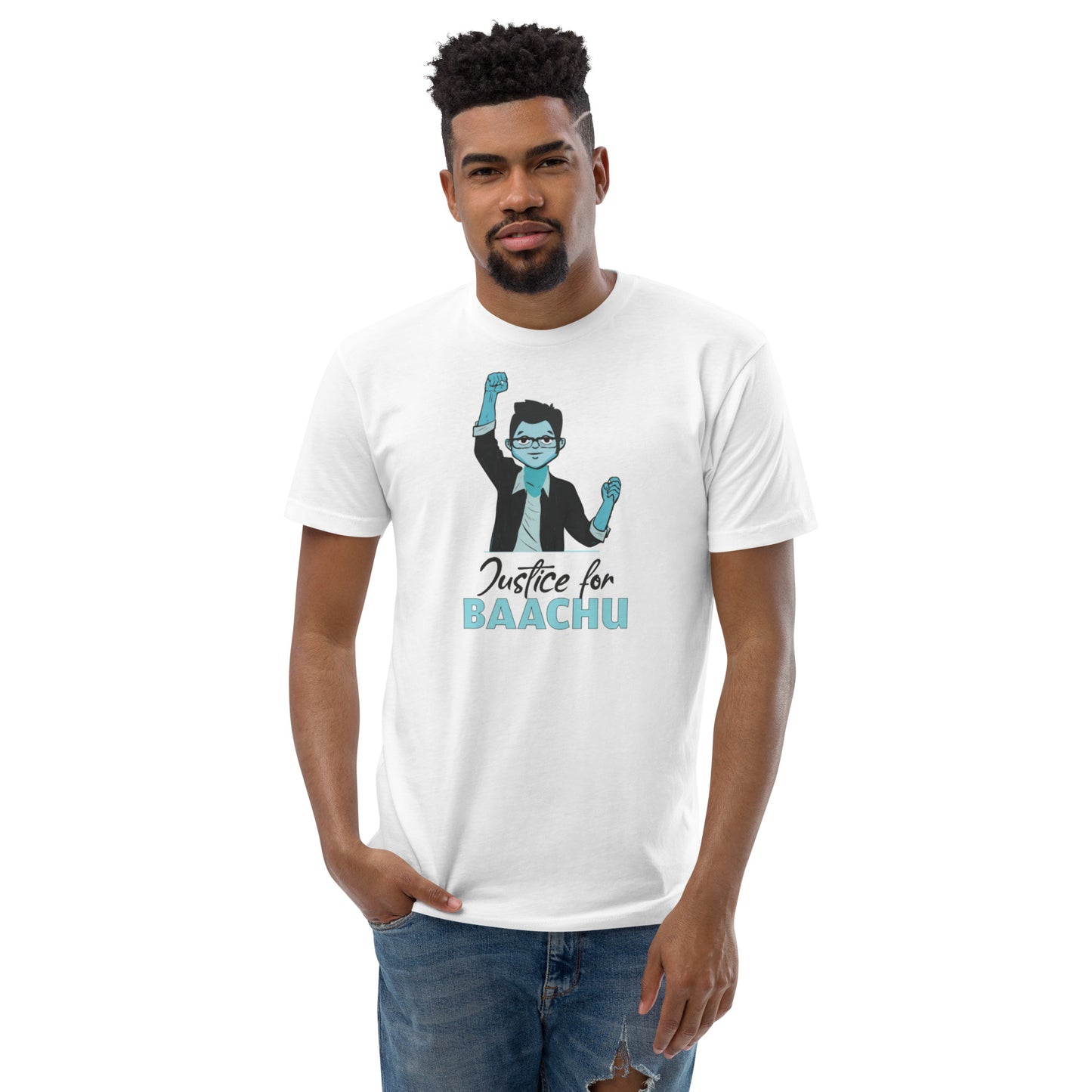 Justice for Baachu - White or Grey Short Sleeve T-shirt