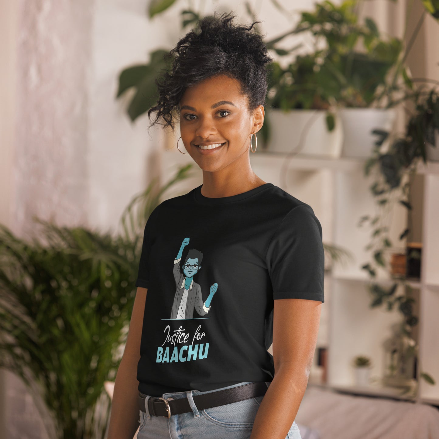 Justice for Baachu Short-Sleeve Unisex Black T-Shirt